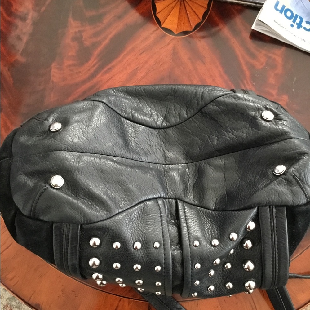 B. Makowsky Shoulder Black Soft Leather Bag $300 - Picture 6 of 13